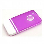 Wholesale iPhone 4 4S Two Tone Case (PurpleWhite)